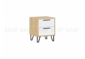 Тумбы прикроватные Флэш Браш Вайт, Дуб Крафт (2шт)