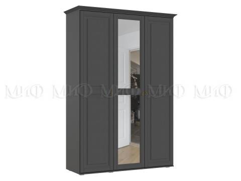 Шкаф трехдверный Престиж-1 Графит структурный