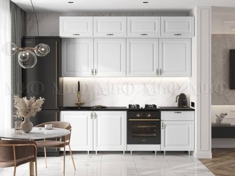 Кухня Престиж 2400 мм Браш Вайт