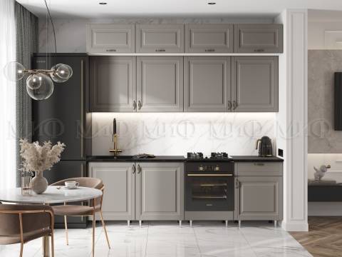 Кухня Престиж 2400 мм Браш Текстура Грей