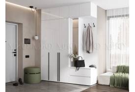 Прихожая модульная Норд Белый глянец холодный