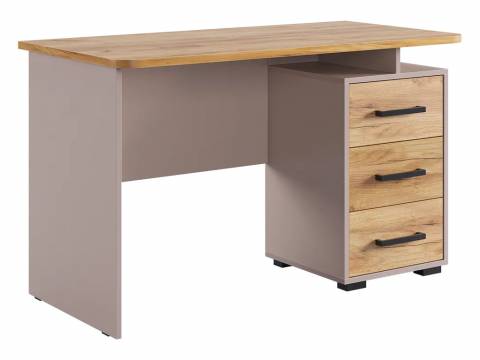 Стол компьютерный 1200 Лайт-2 кашемир/дуб крафт золотой