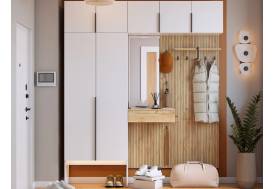 Прихожая Мебельсон К13 дуб крафт золотой/белое дерево