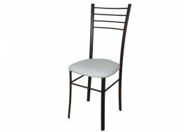 Стул Лайт ДХ-5 на коричневом каркасе обивка белый