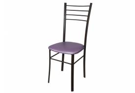Стул Лайт ДХ-5 на коричневом каркасе обивка сиреневый