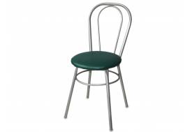 Стул №1 ДХ-8 без мягкой спинки обивка зеленый
