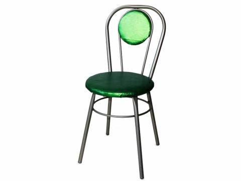 Стул №1 ДХ-7 с мягкой спинкой обивка изумруд