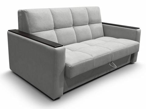 Диван Рэй 1600х2000 Клетка с прямыми подлокотниками с МДФ вивальди 14