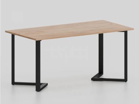 Стол У-образные опоры черные ЛО.КУ-6 600х1600 мм