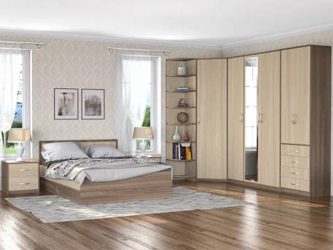 Спальня Дуэт люкс ясень шимо