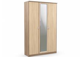 Шкаф 3-х створчатый Дуэт Люкс с зеркалом ясень шимо