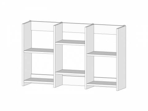 Полка книжная средняя белый