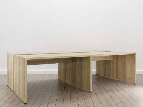 Стол для переговоров (Е-4) Eclectic eco одноцветный Дуб рокпайл