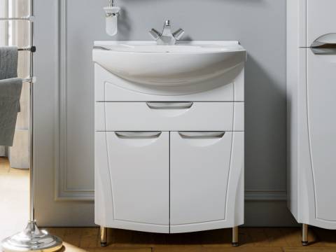 Тумба с раковиной Monaco 65 белая