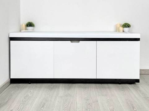 Экран под ванну МДФ Rita Black 1600 мм белый