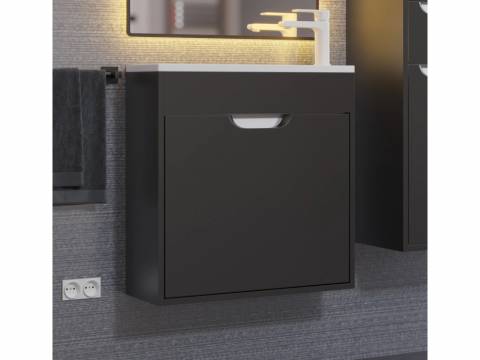 Тумба с раковиной Uperwood Modul матовая черная 60 см