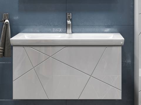 Тумба Geometry 800-0-1 Como навесная белый