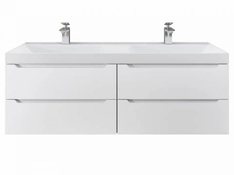 Тумба с раковиной Uperwood Tanos 120 см подвесная двойная белый