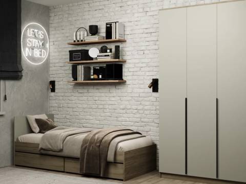 Кровать Монблан Kids с ящиками 80х200 см Кашемир