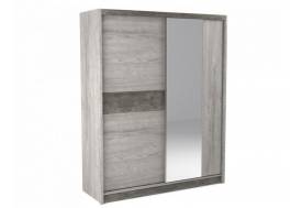 Шкаф-купе 2-х дверный NEW 2300 Денвер Риббек серый