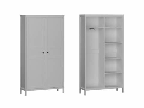 Шкаф для одежды 2-х дверный с глухими дверями Фрея