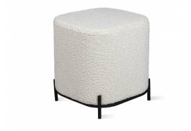 Пуф Ника Текстиль BRAVO snow (белый букле)