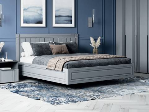 Кровать Вита 1600 тёмно серый лофт без основания