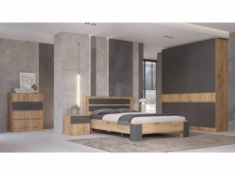 Спальня Ленора Дуб вотан/Графит