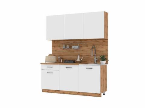 Кухонный гарнитур Лайма ЛДСП 1800 мм Дуб Вотан-Белый