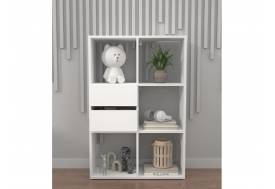 Стеллаж напольный с ящиками арт. 351 белый