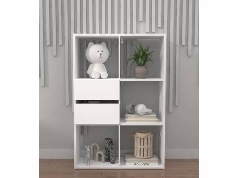 Стеллаж напольный с ящиками арт. 351 белый