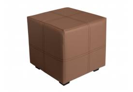 Пуф кожаный Марио коричневый
