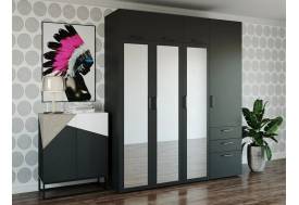 Распашной шкаф 1950А Антрацит Зеркало