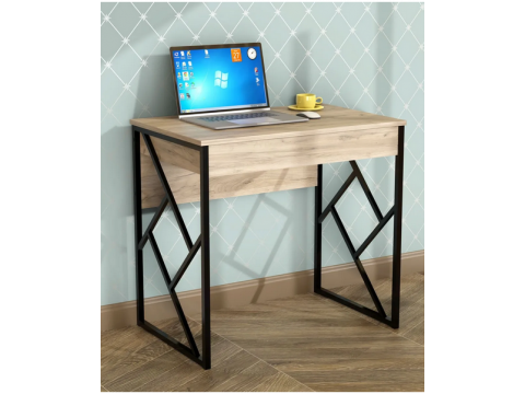 Стол письменный Ромео Дуб крафт серый/черный матовый