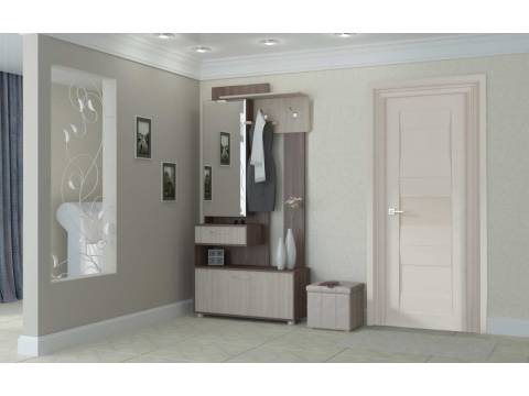 Секция с зеркалом Инфинити ясень