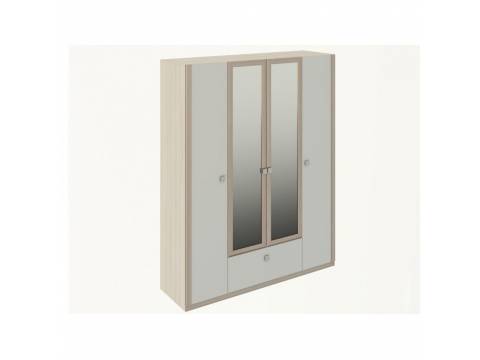 Шкаф 4-х створчатый с зеркалом Глэдис № 24
