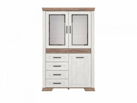 Шкаф REG2W1D4S Марсель ясень снежный