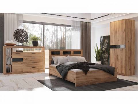 Спальня Гамма дуб крафт золотой