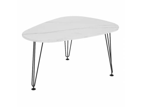 Стол журнальный Куба мрамор белый